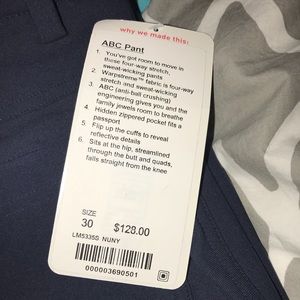 Lululemon ABC classic pant
